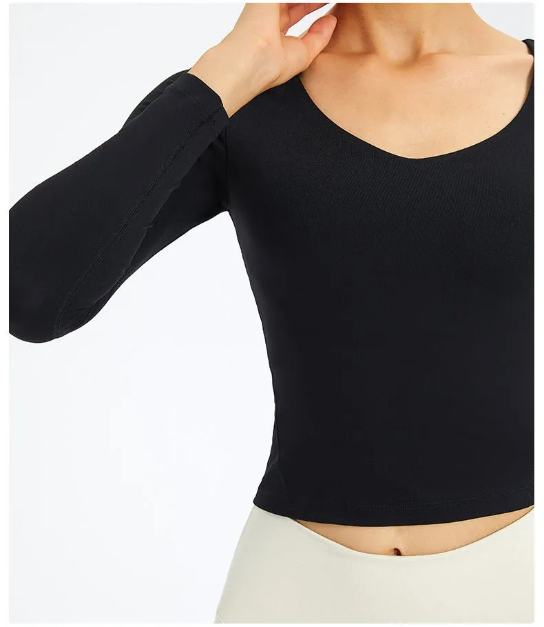 2 In 1 Built In Bras Cropped Top