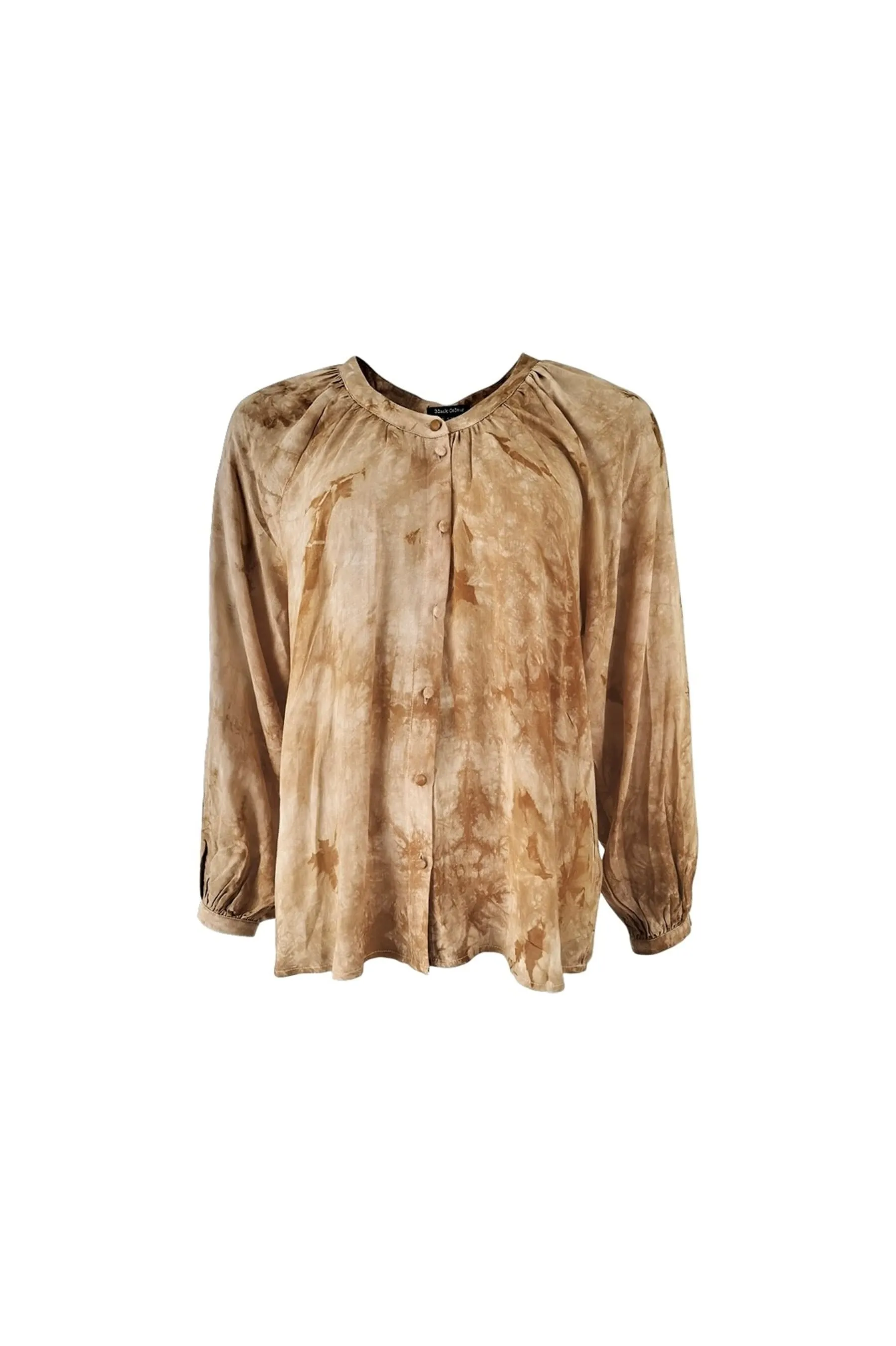 Black Colour Denmark Ebba Tie Dye Print Shirt In Sand