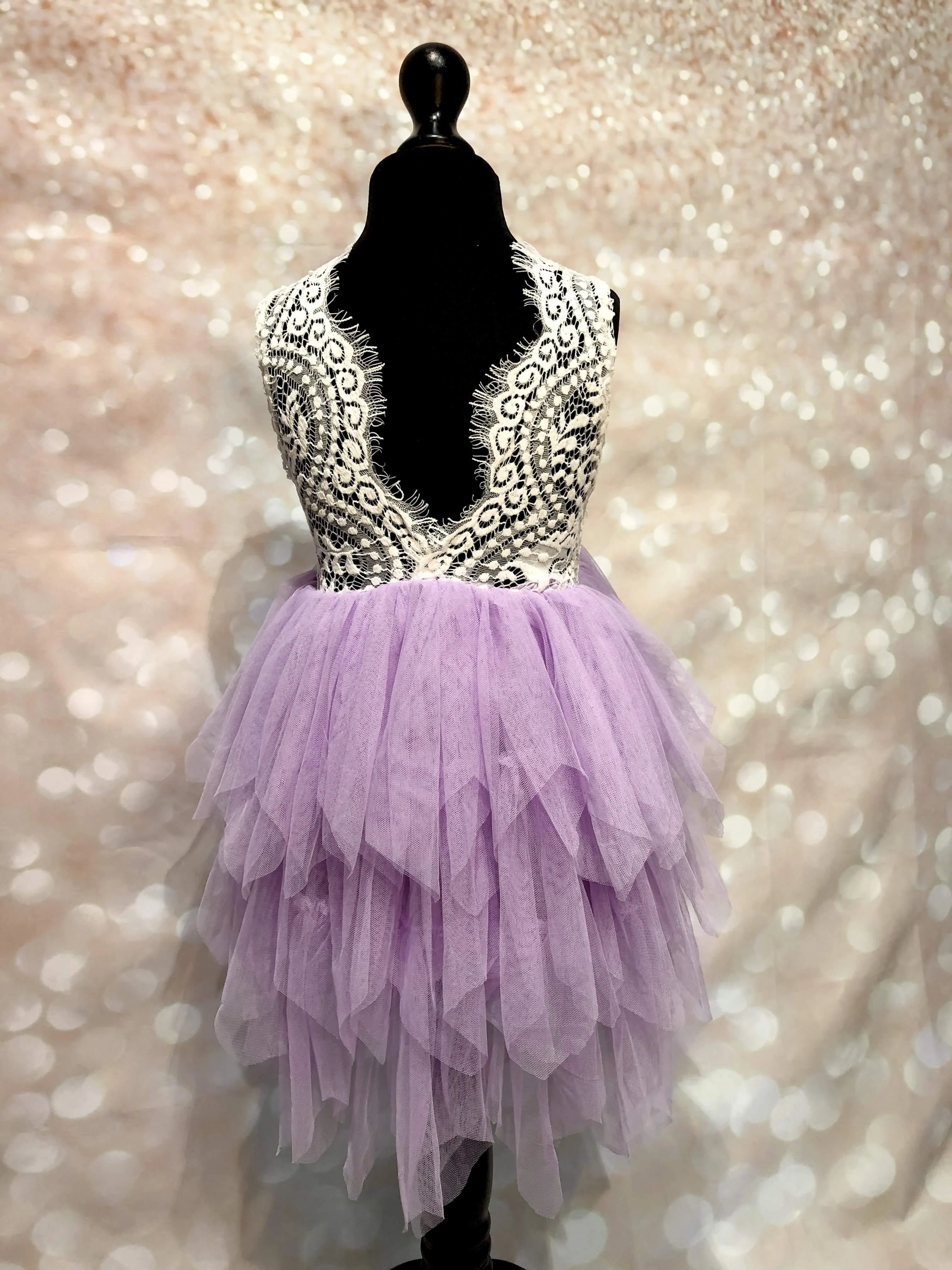 Boho Dreams Dress - Lilac Applique