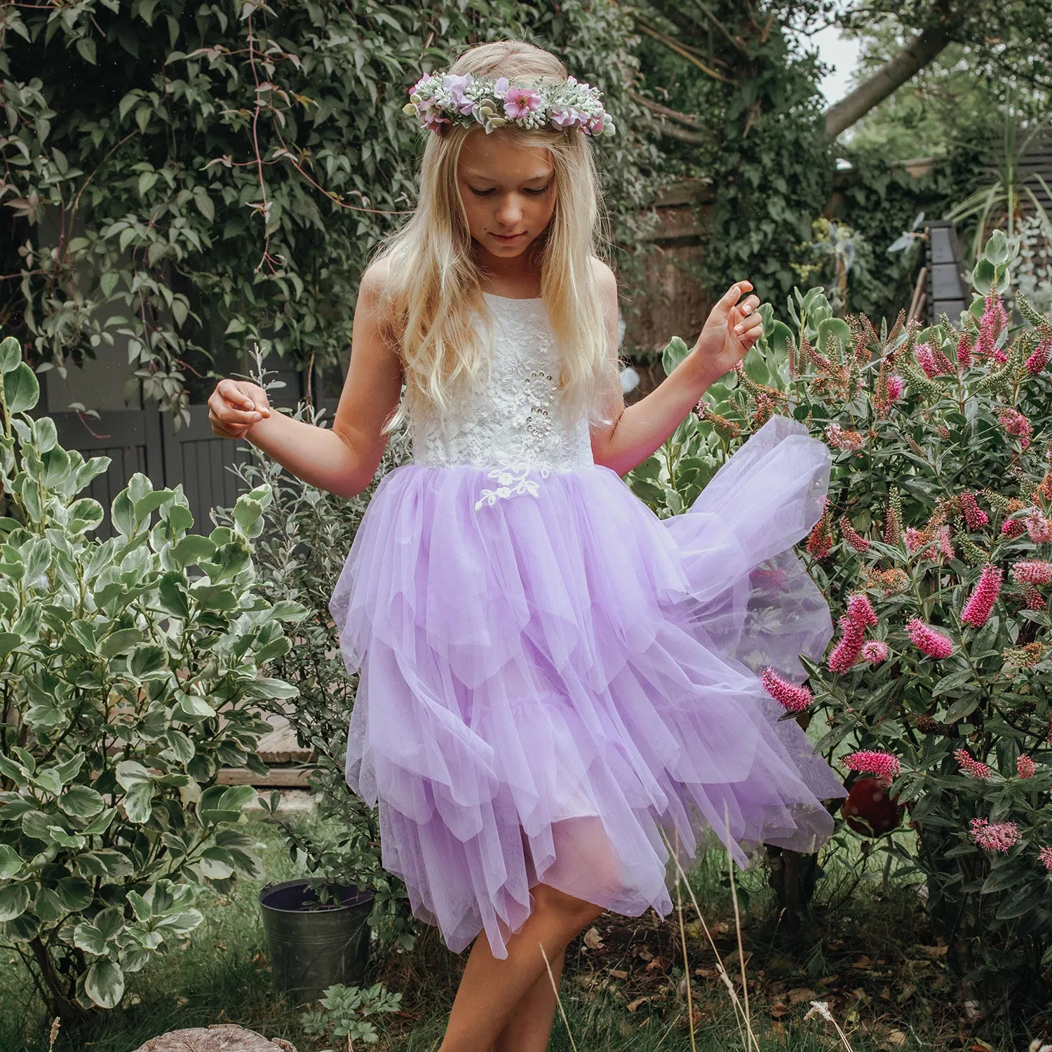 Boho Dreams Dress - Lilac Applique