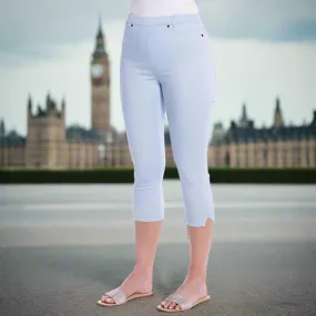 Capri Jeggings by Café Latte - Soft Blue