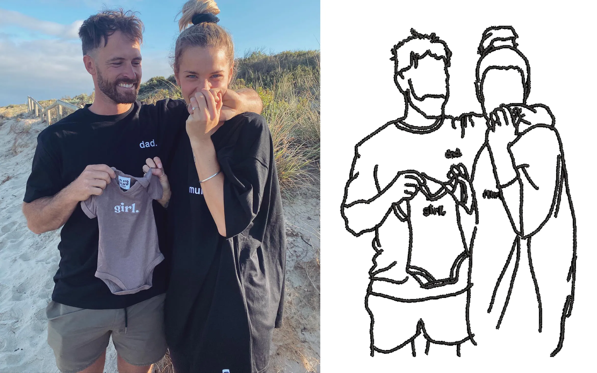 Custom Line Drawing OVERSIZED Custom Sweaters.