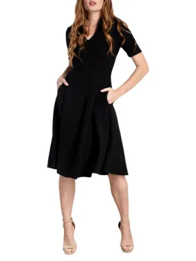 Dress The Population shirt dress with full mallory skirt, black