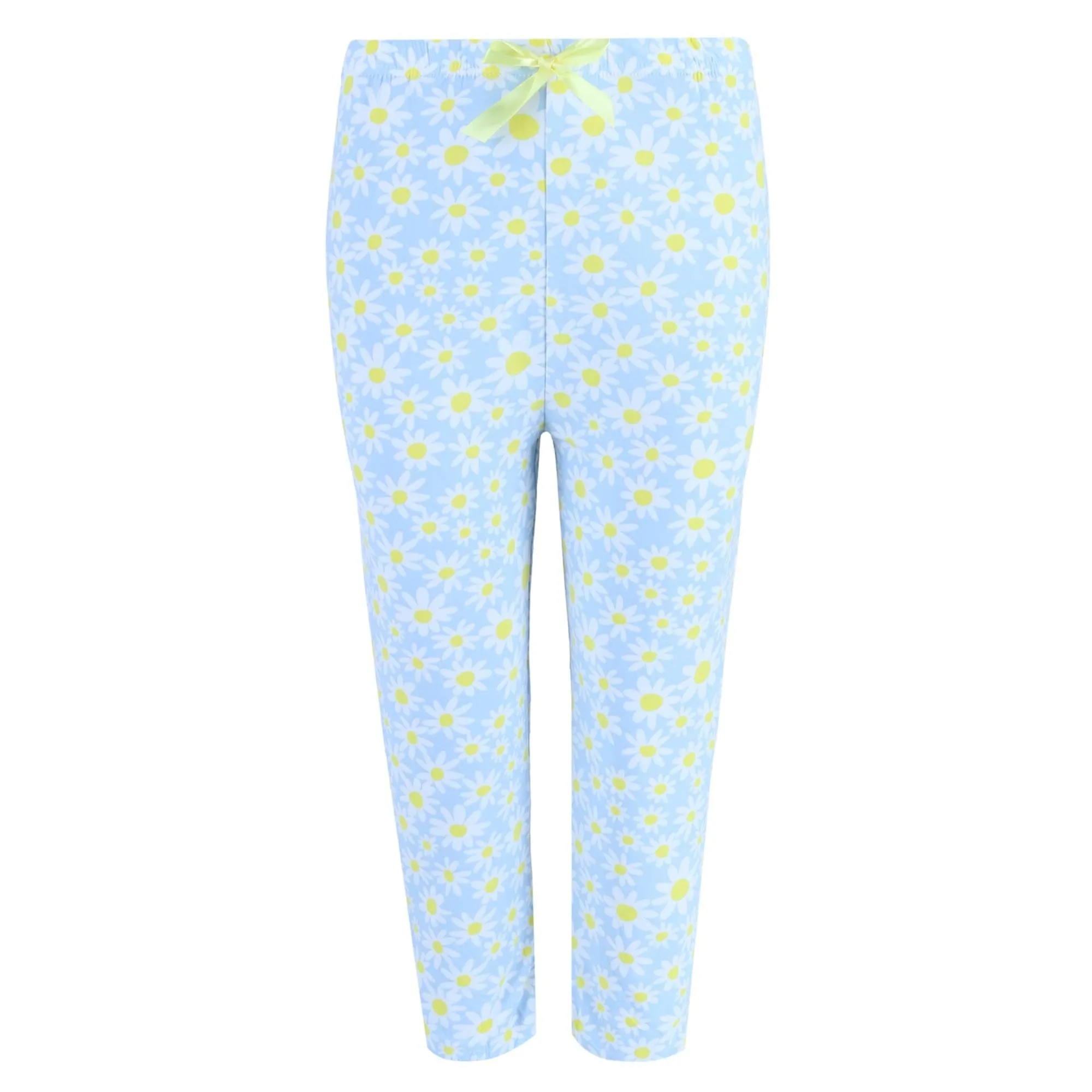 Elegant Emily Women's Tiny Daisy Capri Pajama Set