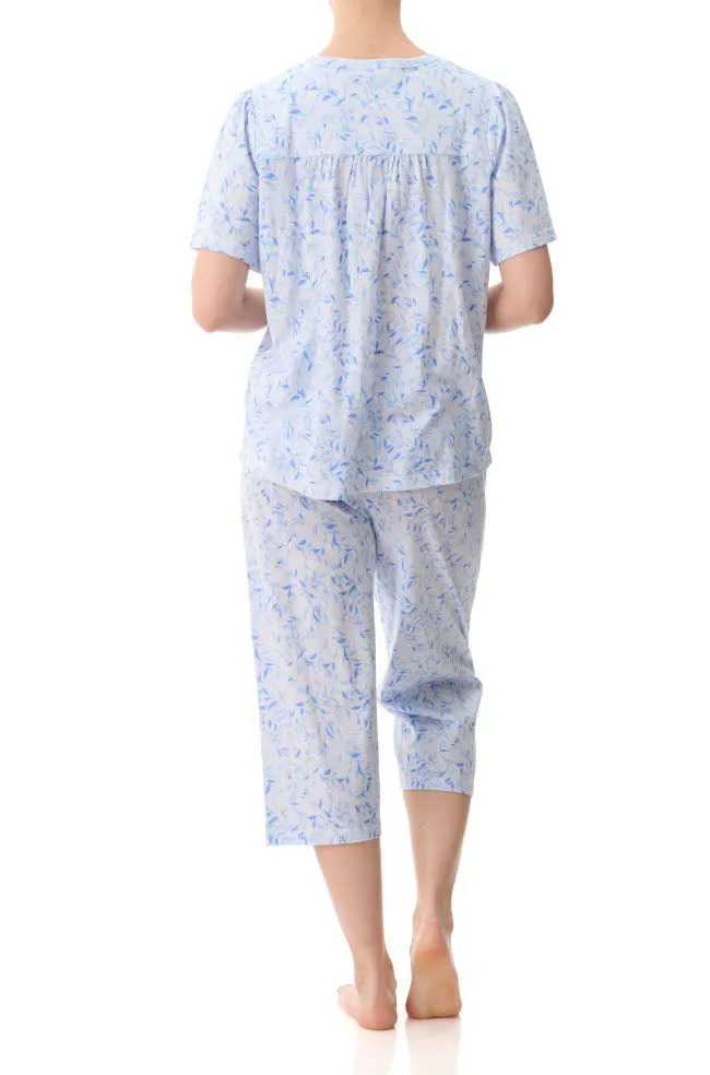 Elle Short Sleeve Cotton PJ Set (Blue)