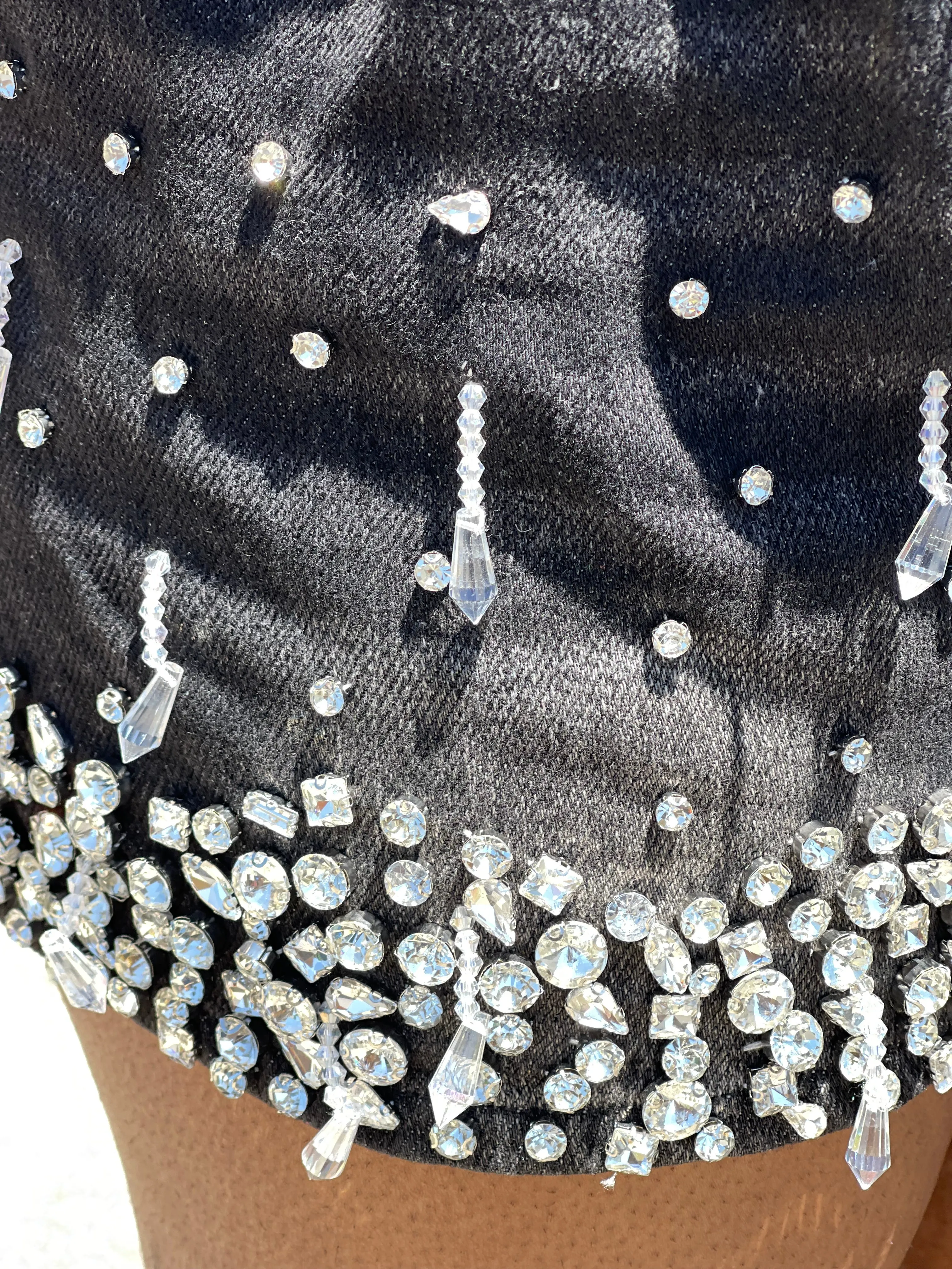 Embellished Denim Shorts