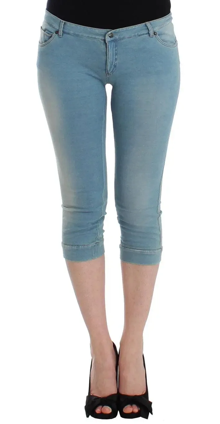 Ermanno Scervino Blue Capri Pants Cropped Jeans