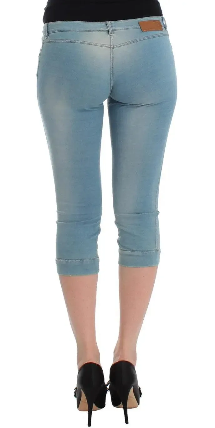 Ermanno Scervino Blue Capri Pants Cropped Jeans