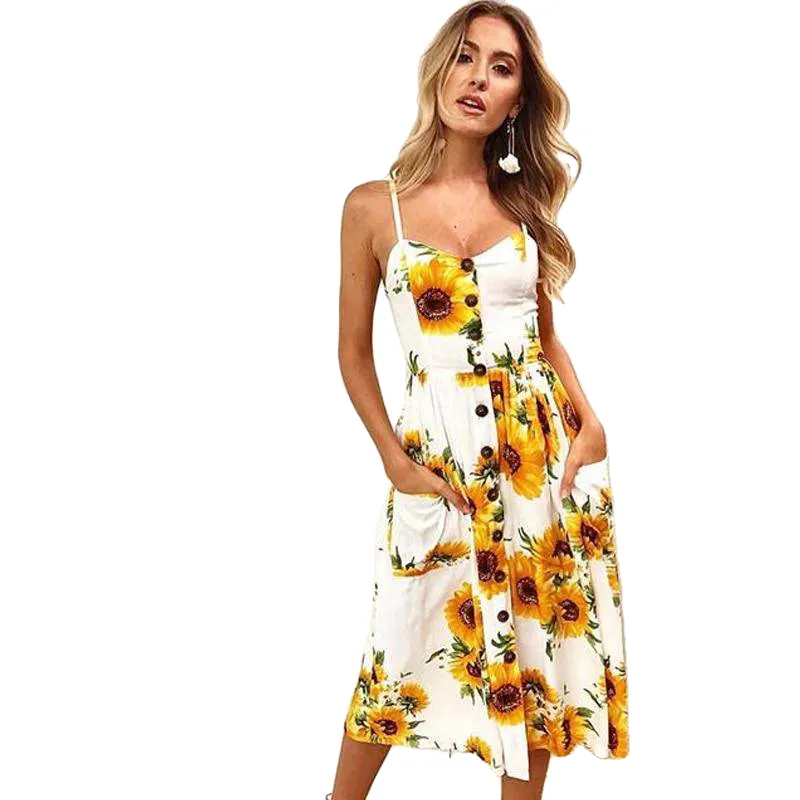 High Wasit Casual V Neck Slim Midi Dress