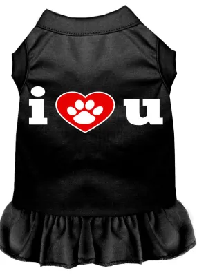 I Heart You Screen Print Dress Black Xxl (18)