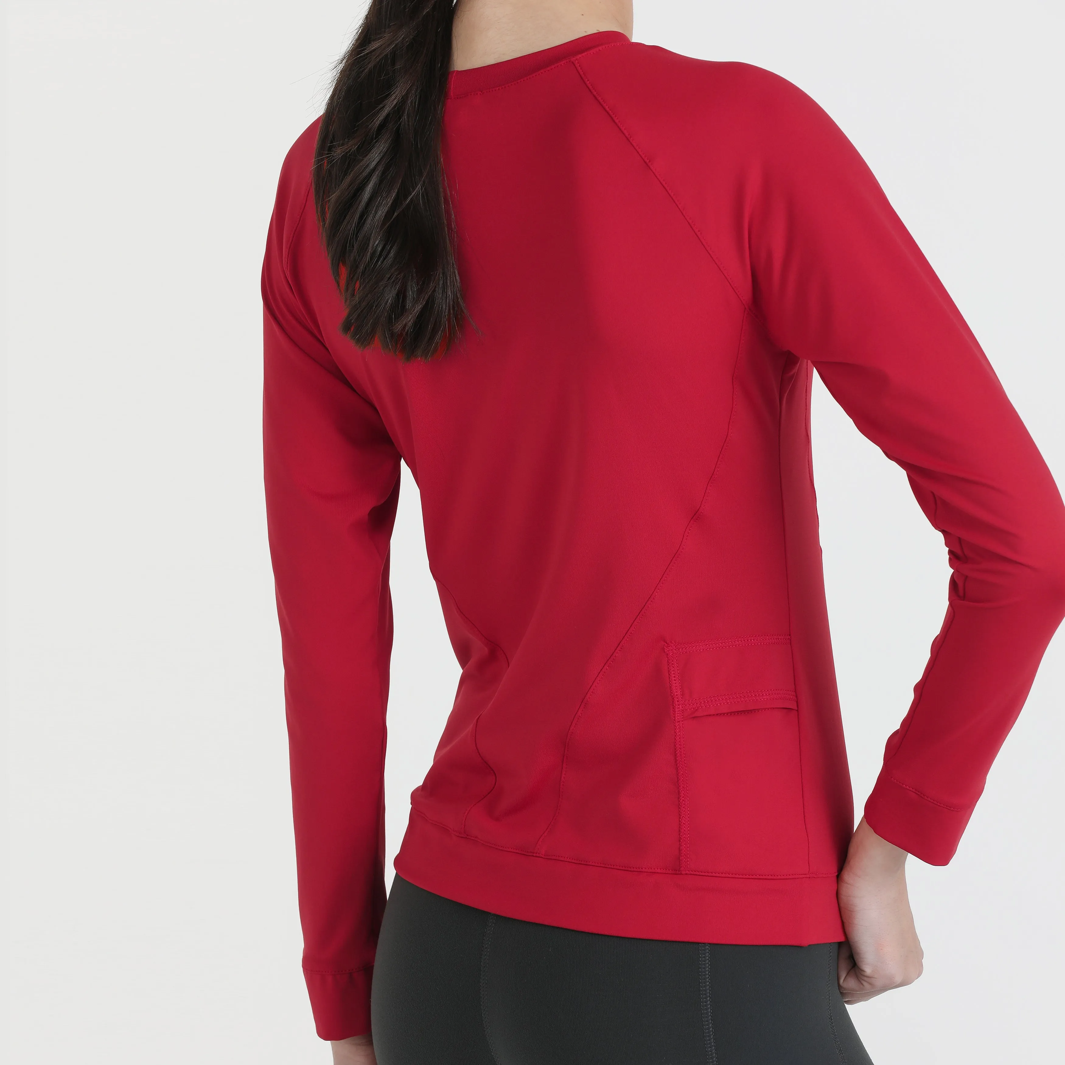 IGNITE-Long Sleeve workout top- Yummy Red.