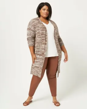 Maren Open-Front Cardigan | Brown