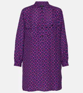 Mathilde shirt dress with A. print, purple