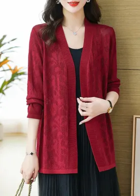 Mulberry Hollow Out Cozy Knit Cardigans Summer LY8113