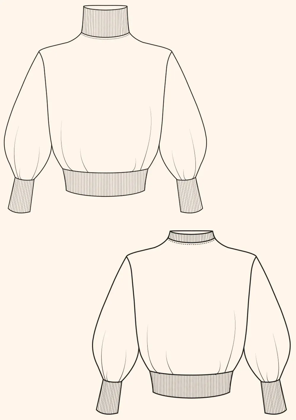 PDF Pattern - Rib Sweater | The Modern Sewing Co.