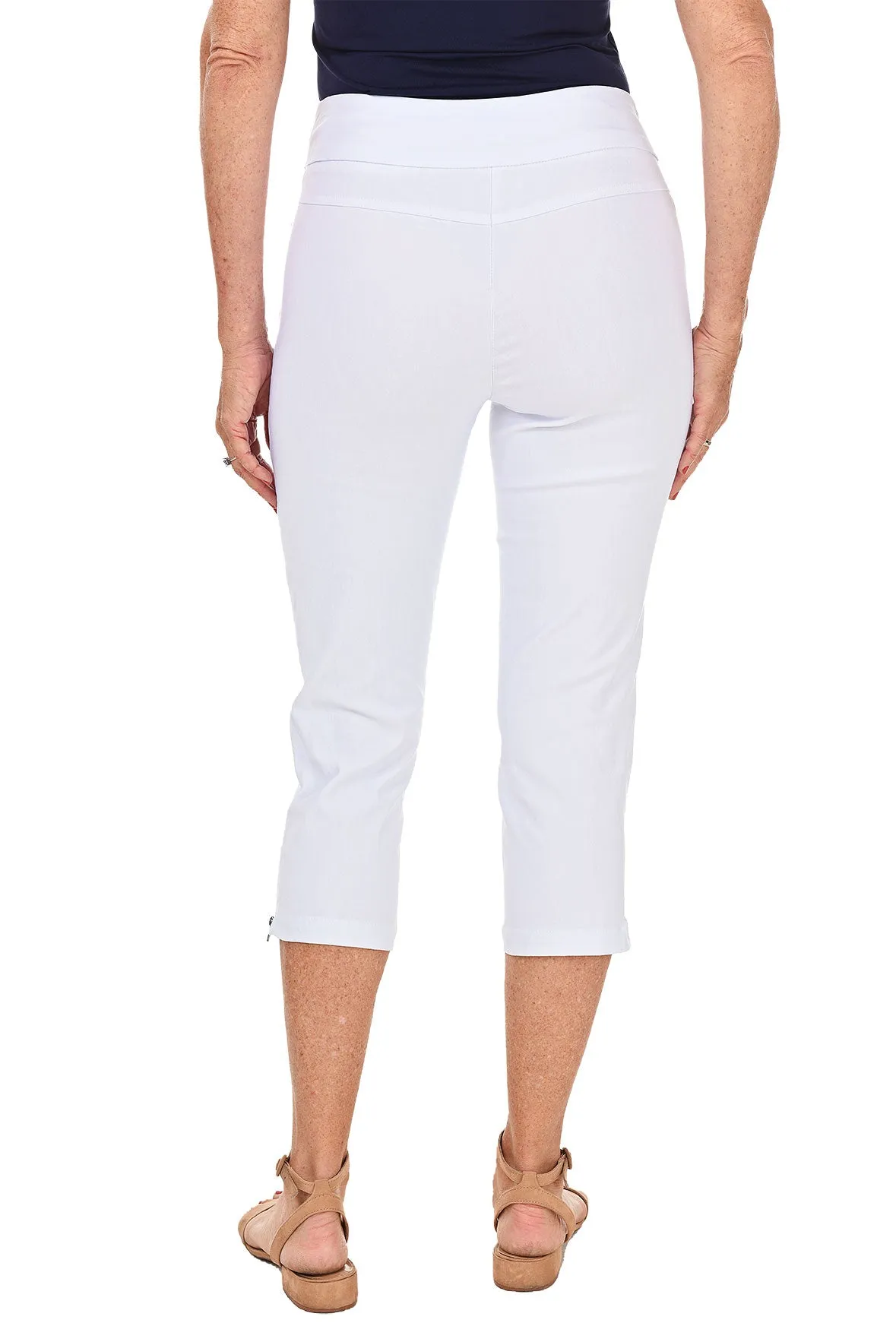 Petite Pull-On Zip Side Stretch Capri