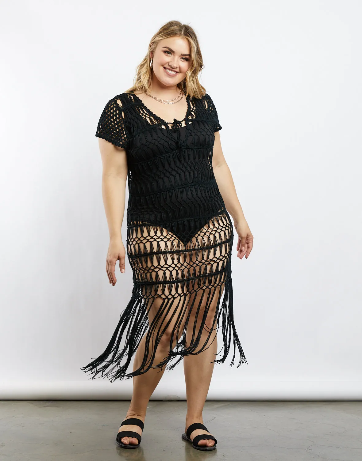 Plus Size Boho Girl Crochet Dress