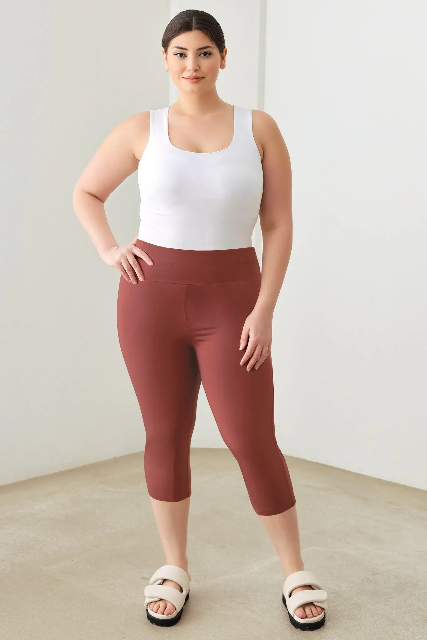 Plus Size Capri Yoga Leggings Pants