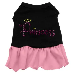 Princess Rhinestone Dress Black with Pink XXXL (20)