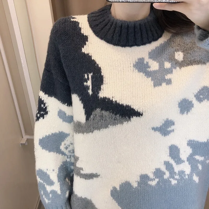 Print Casual Sweater Women Pullover Autumn