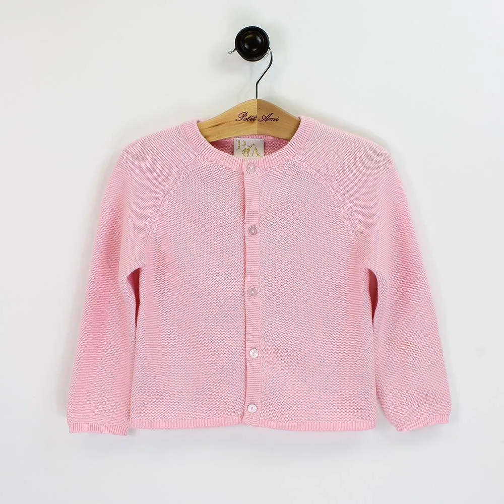 Purl Knit Cardigan Sweater