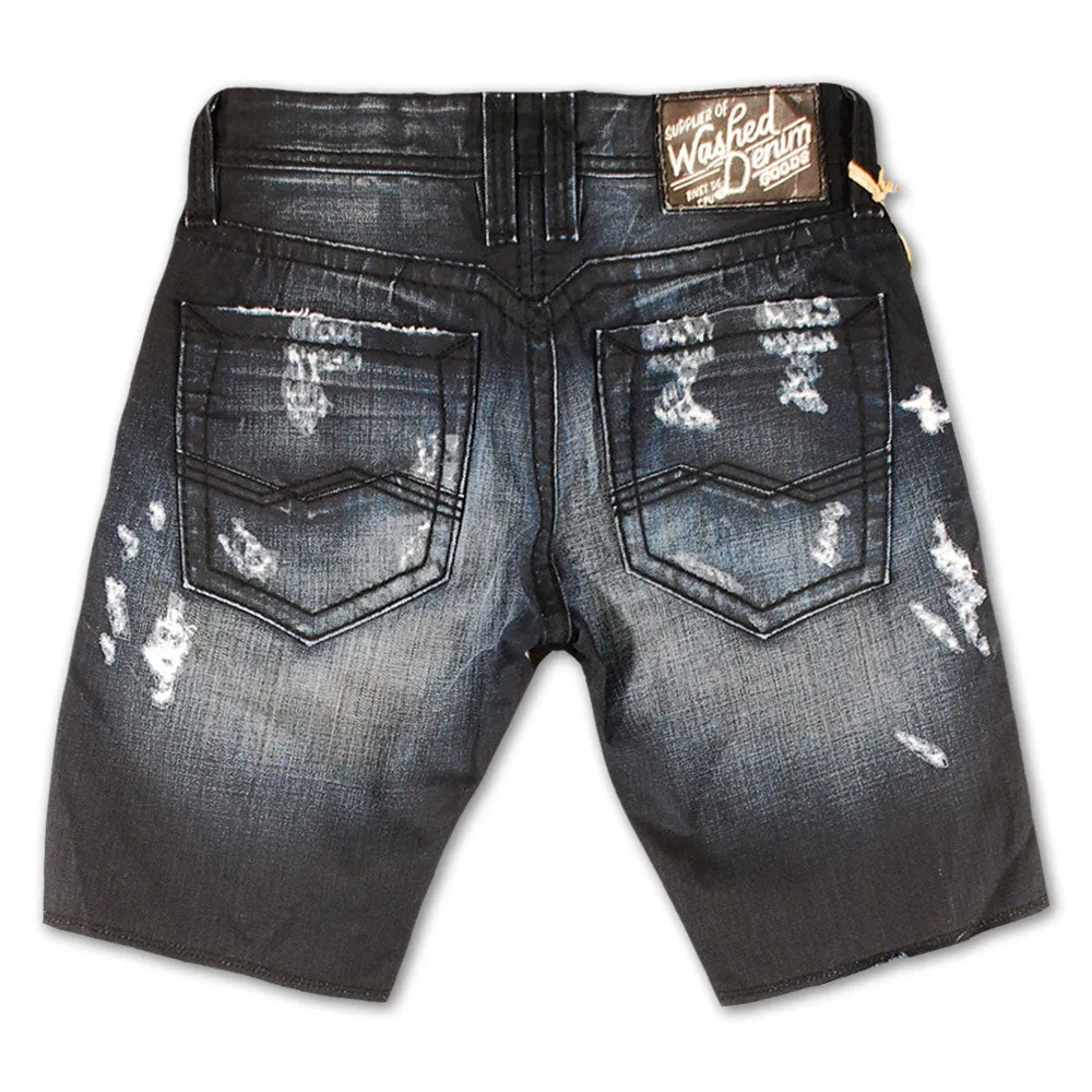 Rivet De Cru Blue Graphite Denim Shorts