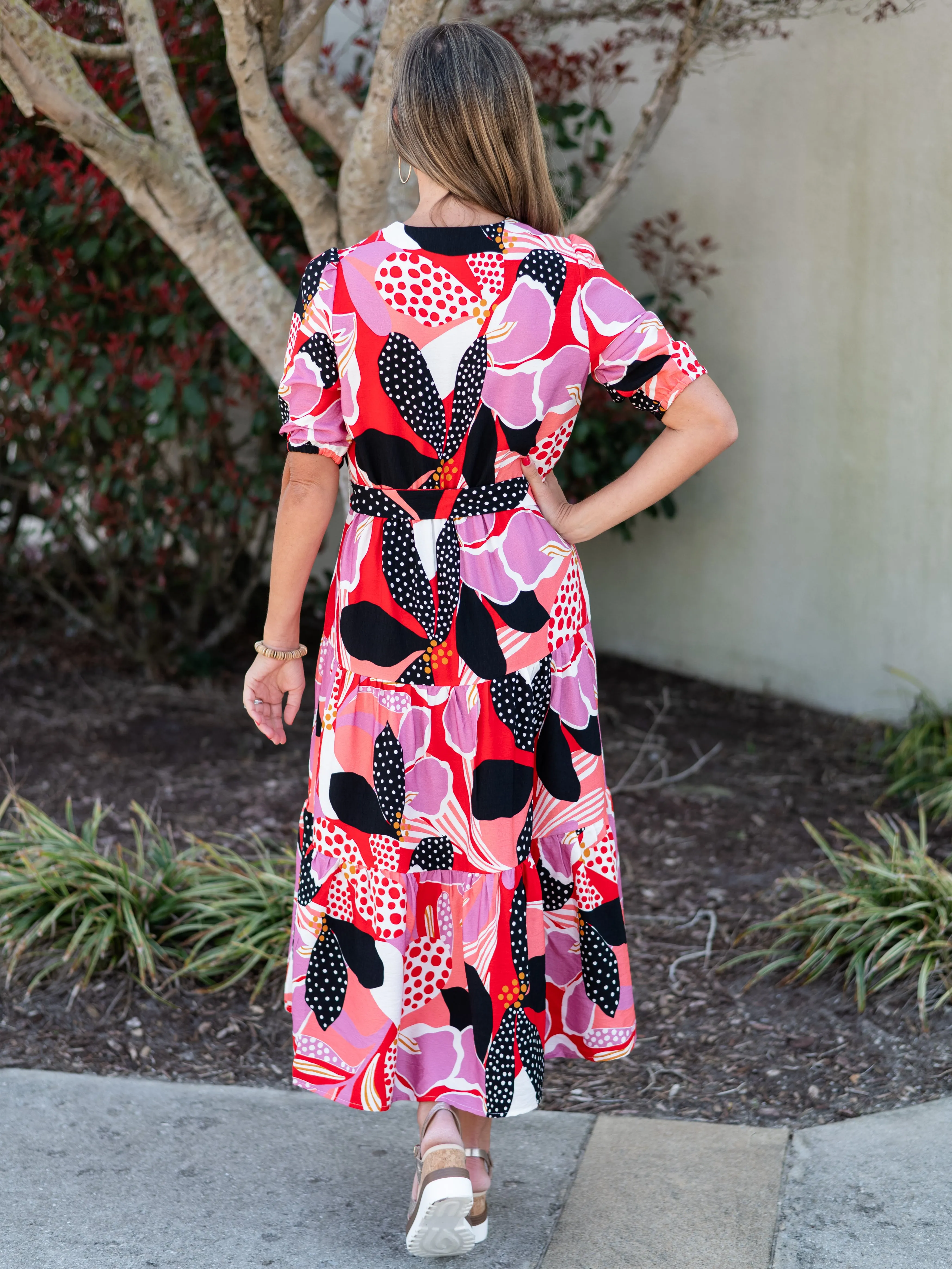 Short Sleeve Floral Maxi by Boho Chic