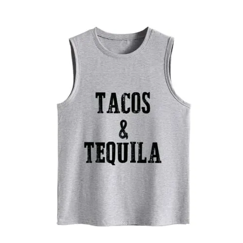 Tacos and Tequila Tank Tops Women Graphic Drinking Shirt