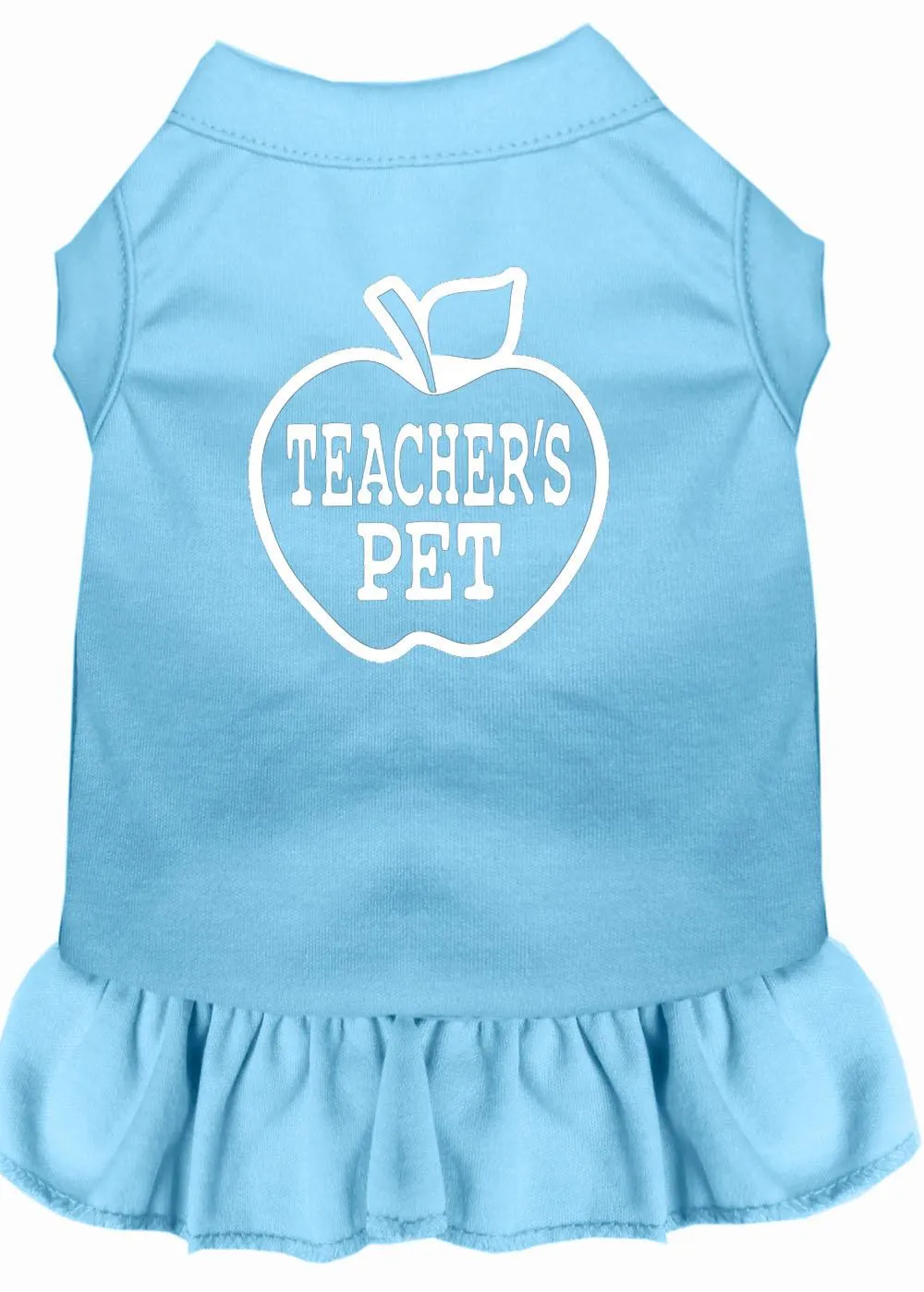 Teachers Pet Screen Print Dress Baby Blue Xxxl (20)