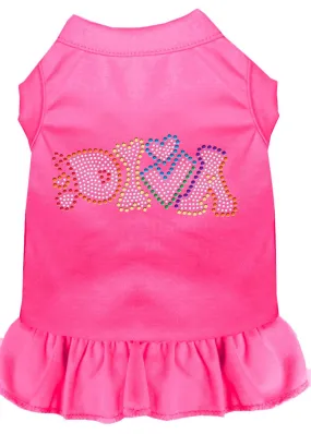 Technicolor Diva Rhinestone Pet Dress Bright Pink Lg (14)