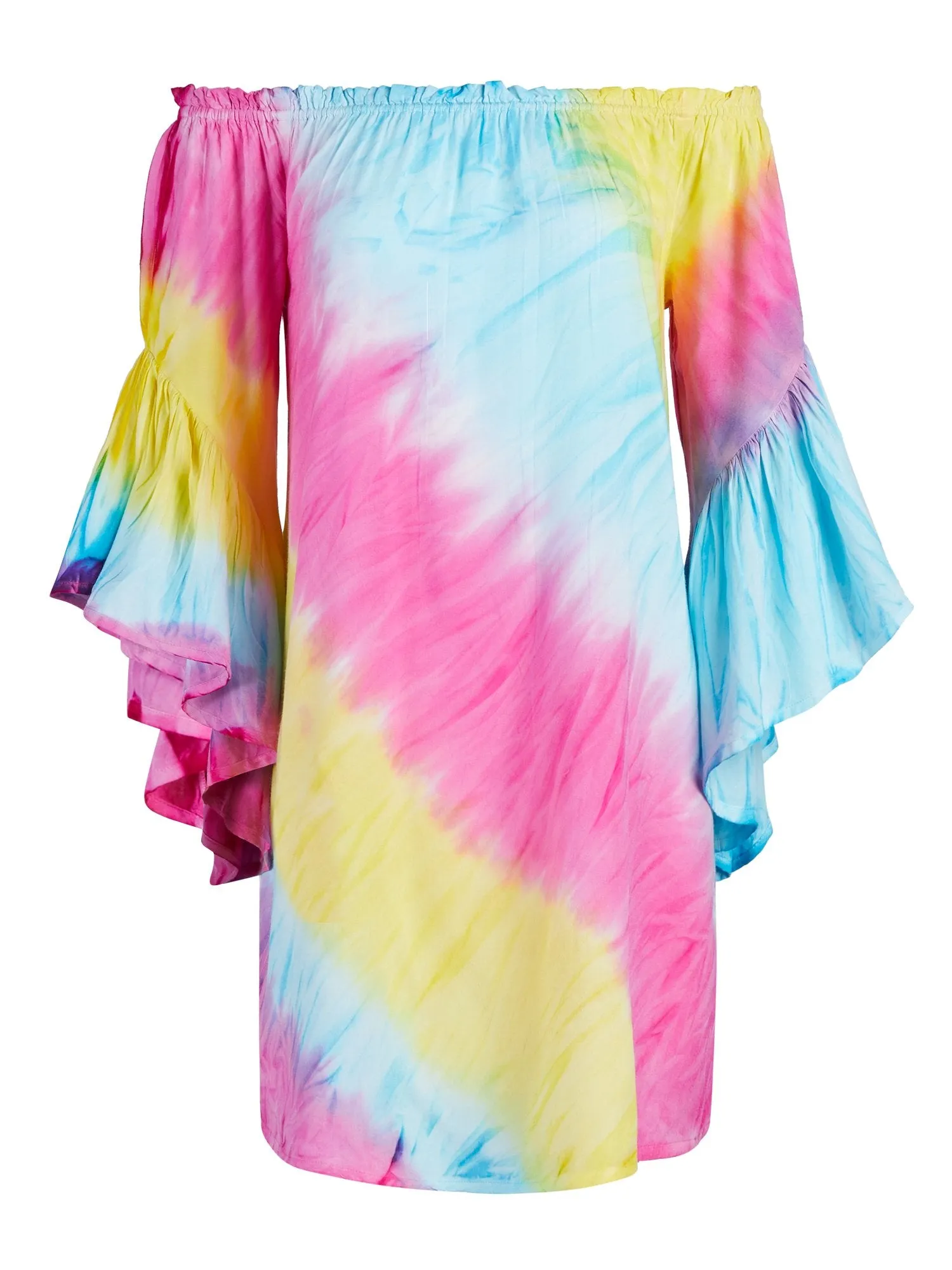 Tie-Dye Off-The-Shoulder Dress