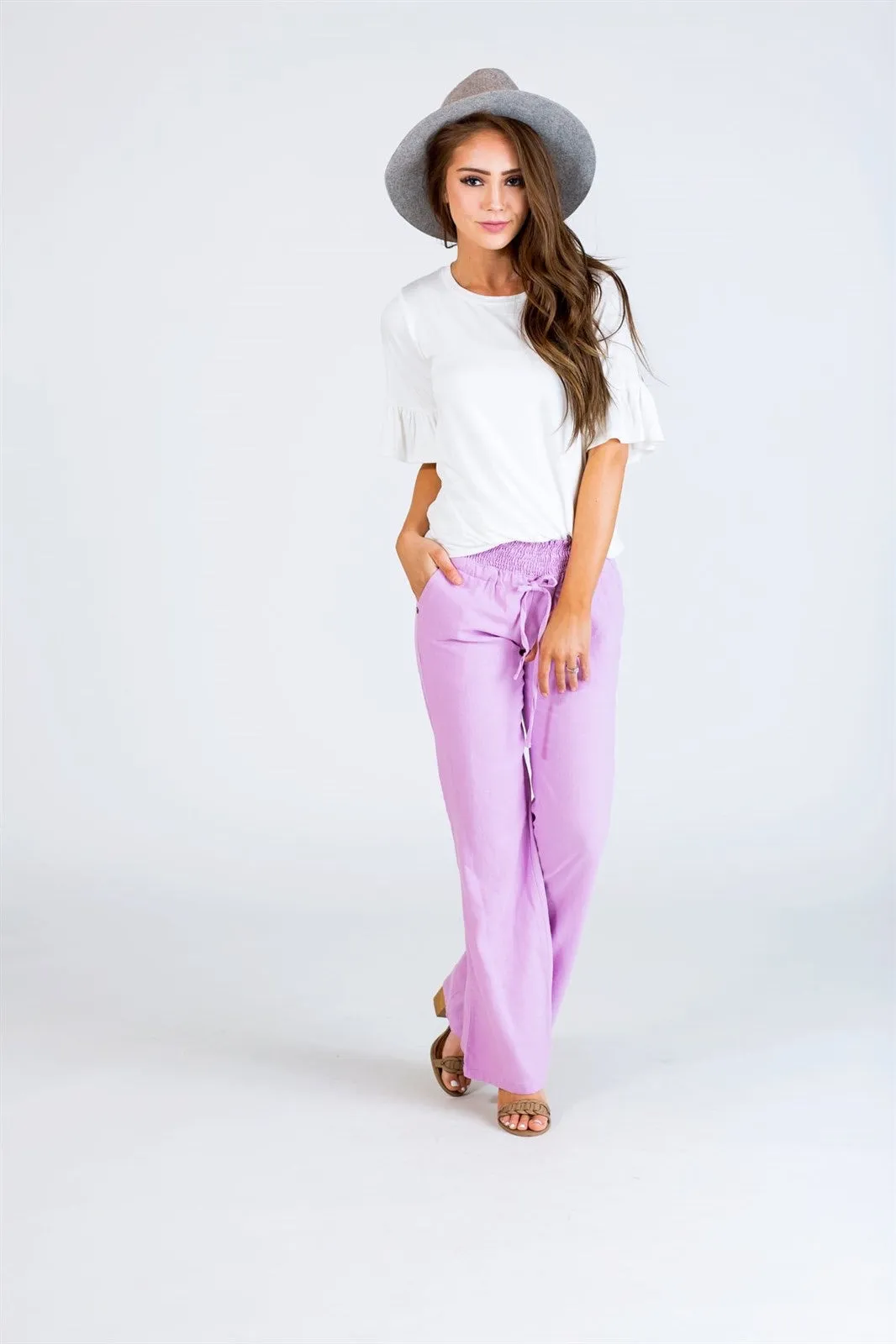 Tie Waist Linen Pants