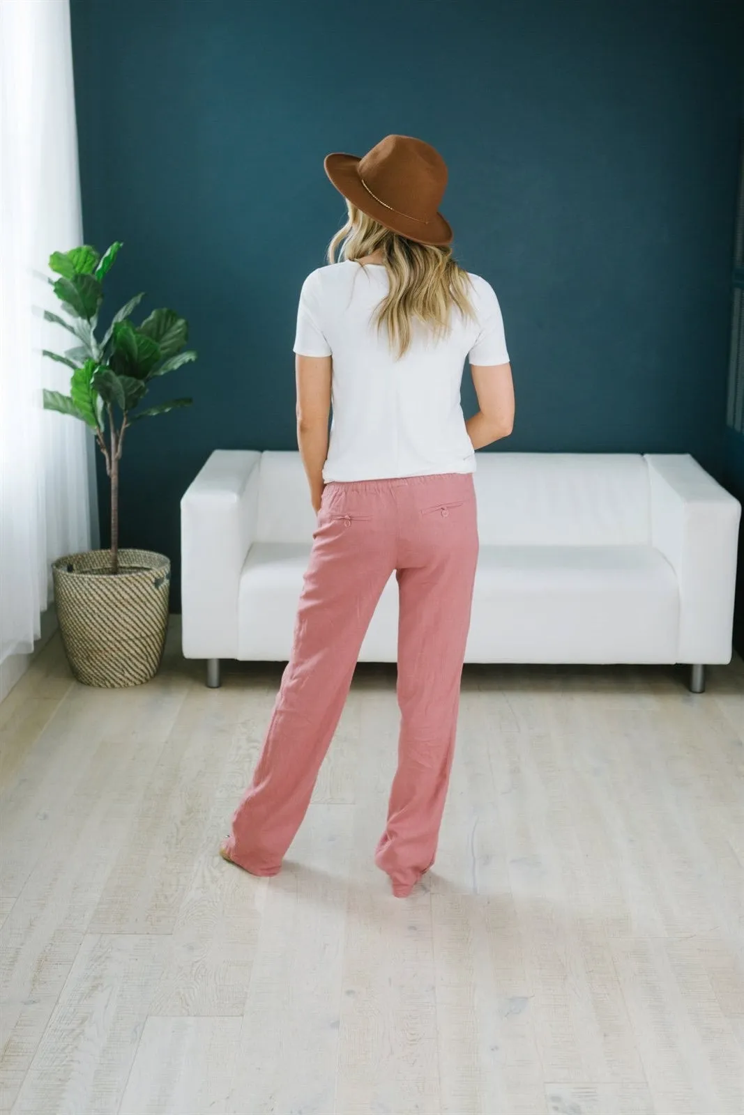 Tie Waist Linen Pants