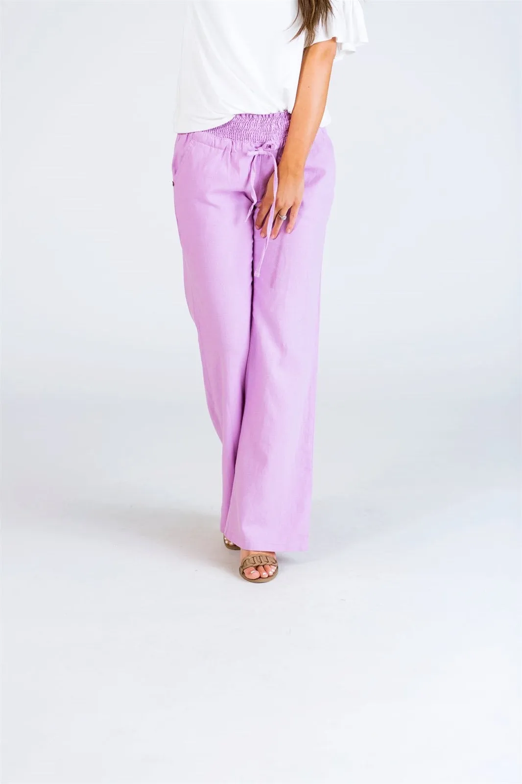 Tie Waist Linen Pants