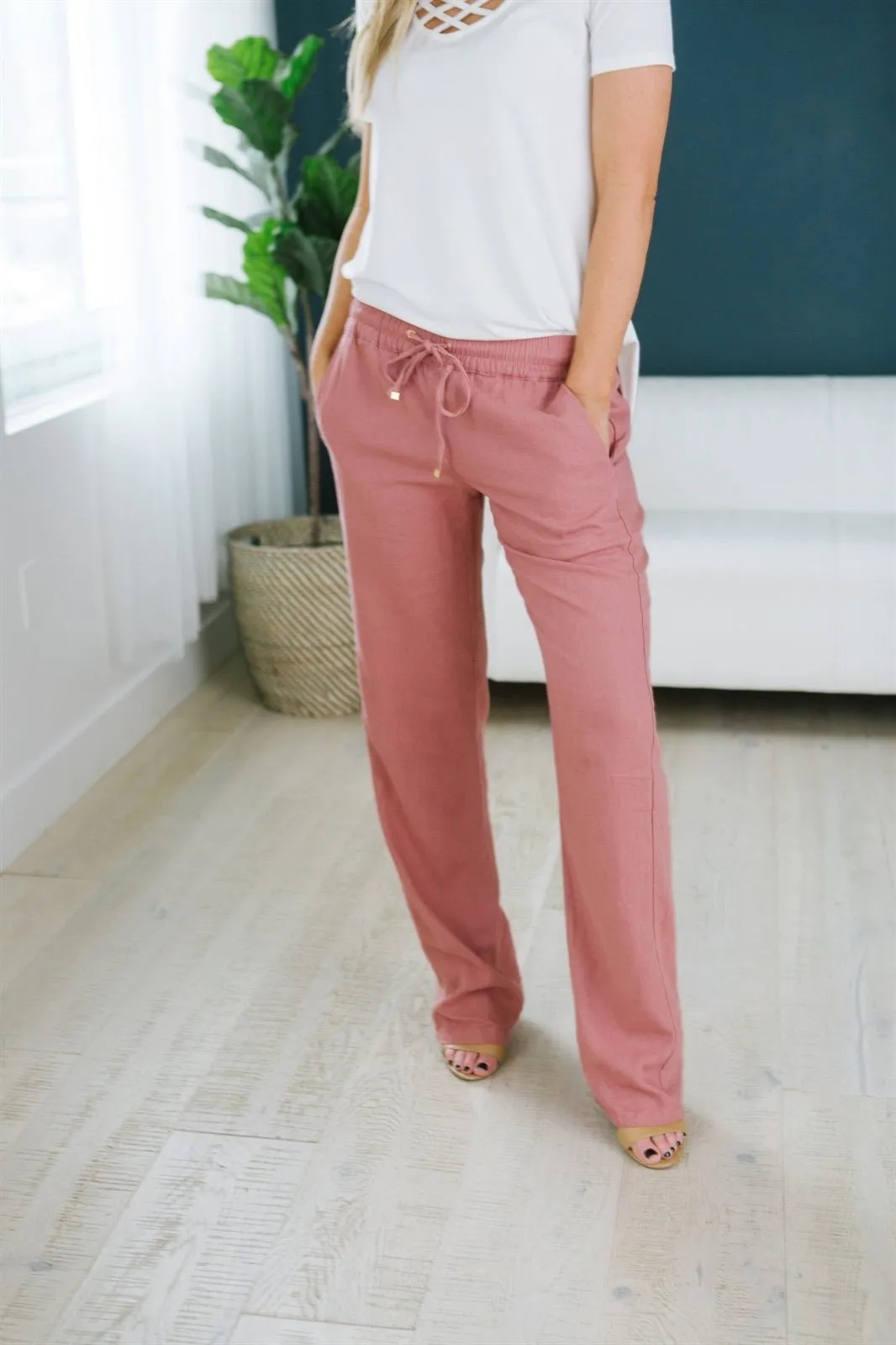 Tie Waist Linen Pants