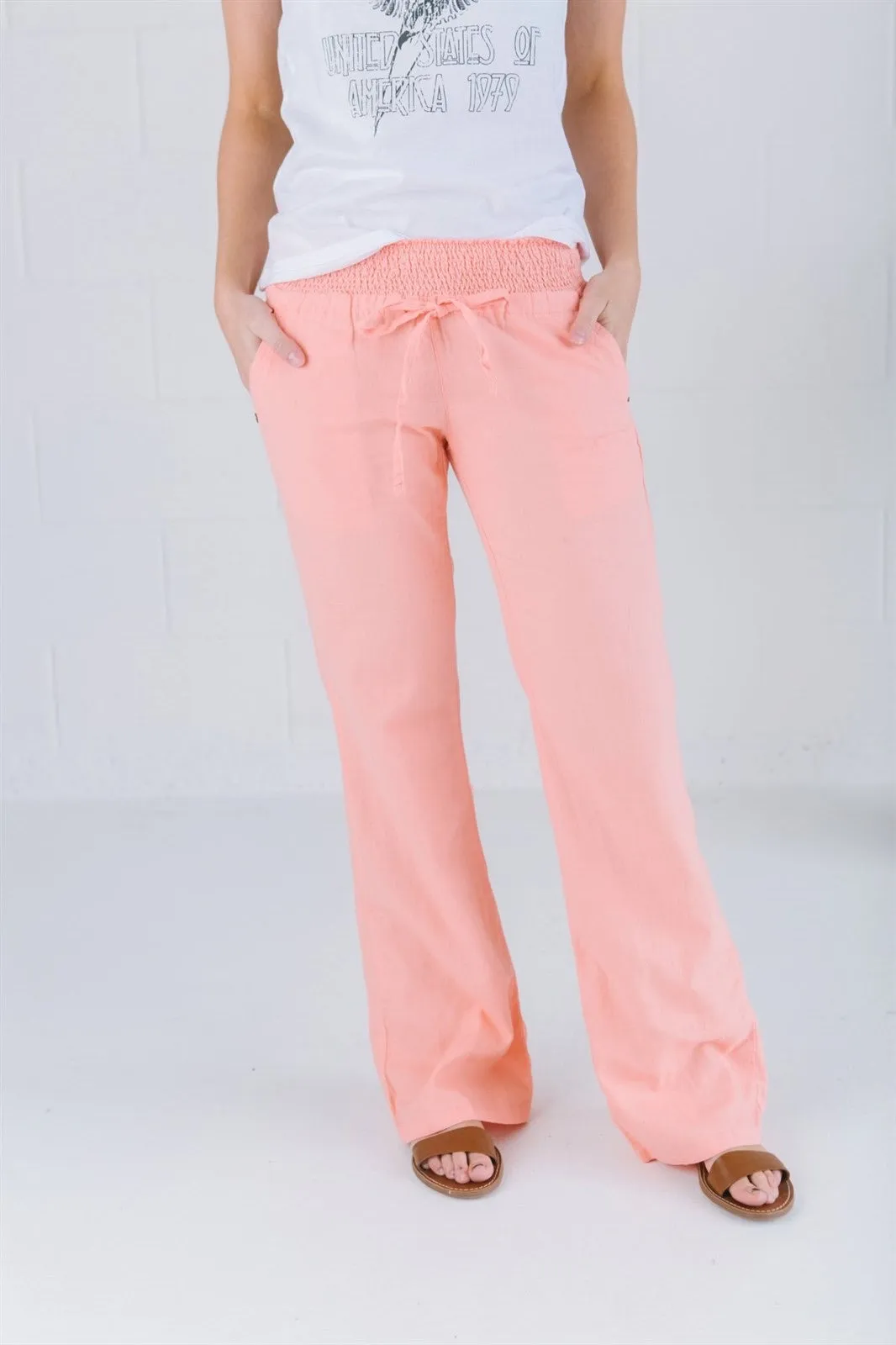 Tie Waist Linen Pants