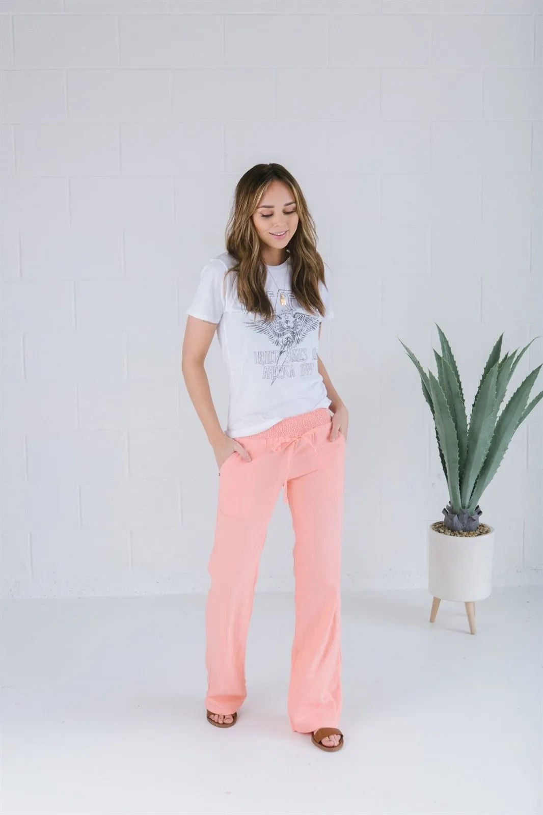 Tie Waist Linen Pants