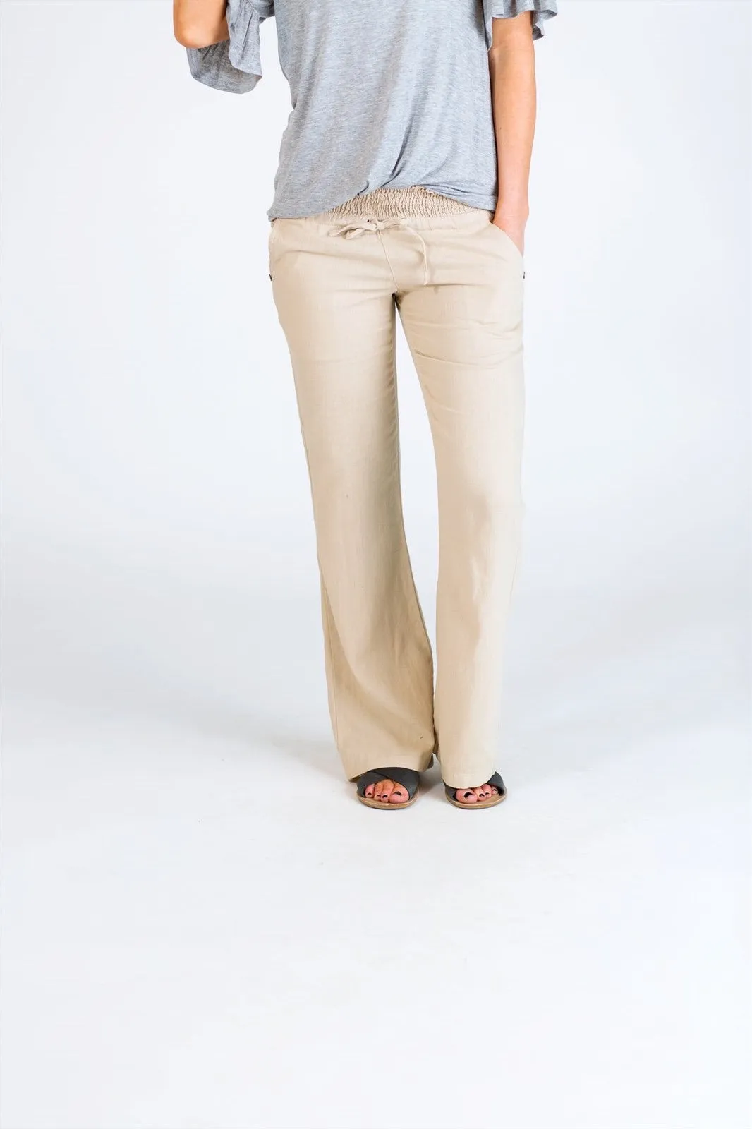 Tie Waist Linen Pants