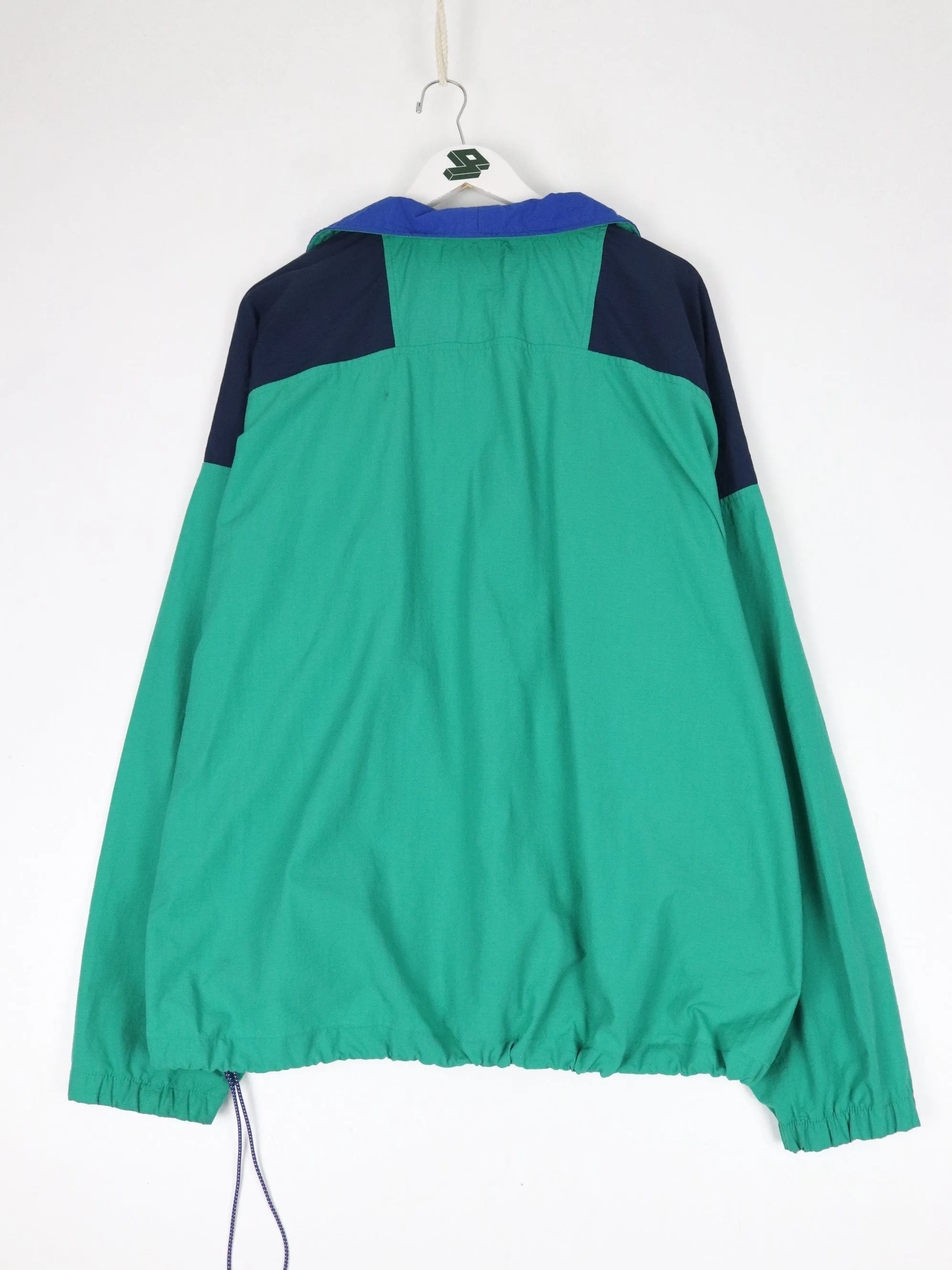 Vintage Columbia Windbreaker Mens XL Grene Anorak Jacket