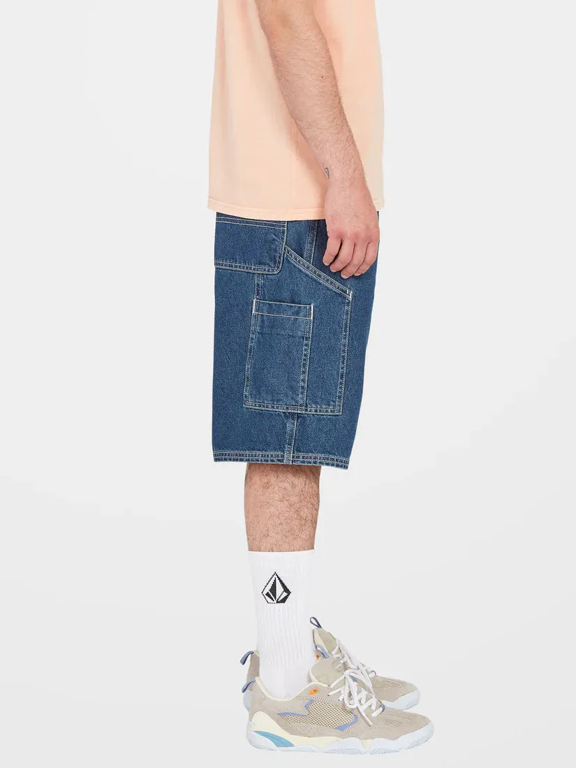 Volcom Mens Laboured Denim Utility Shorts