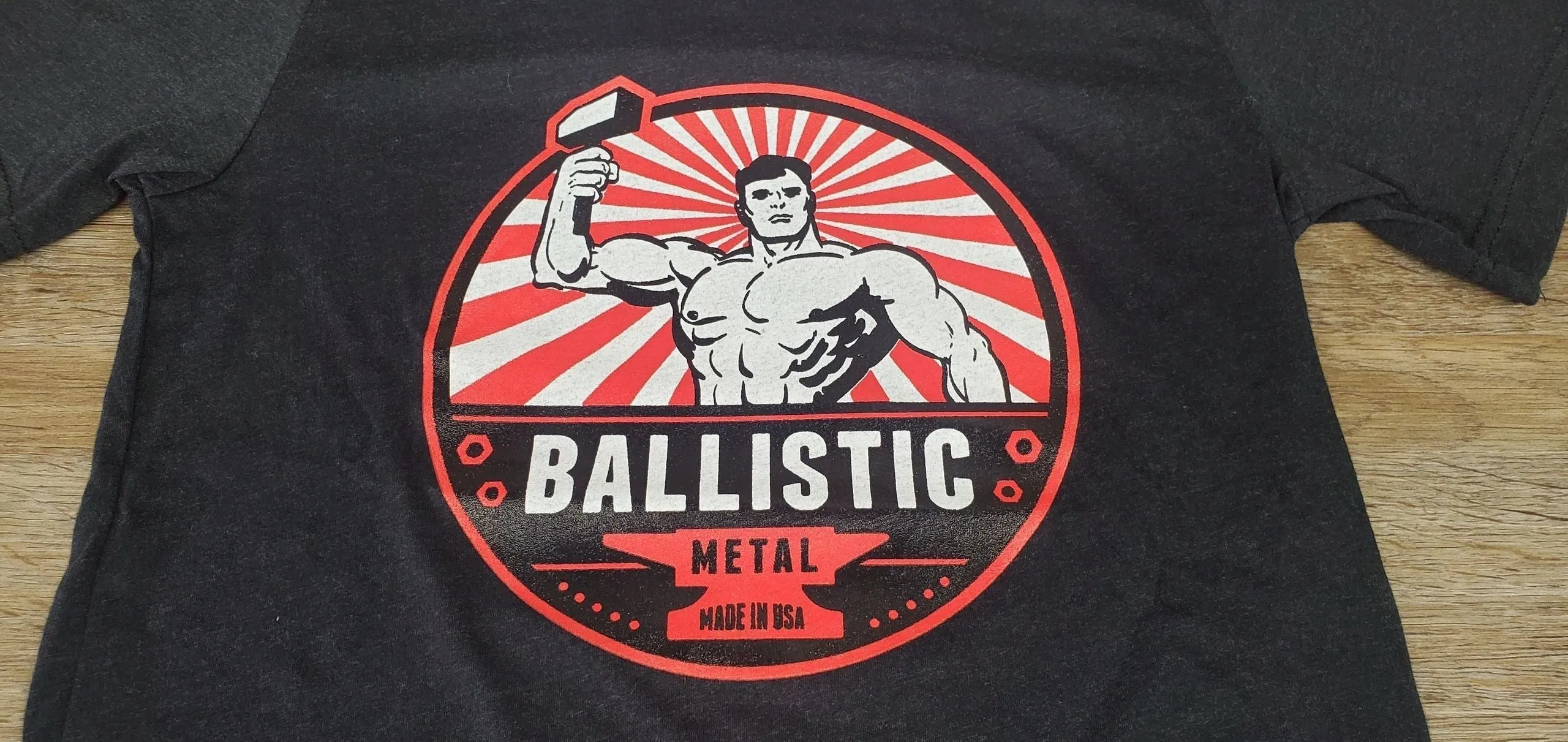 Wholesale Ballistic Metal Signature Logo T-Shirt, Fetish Kink Ballistic Shirt