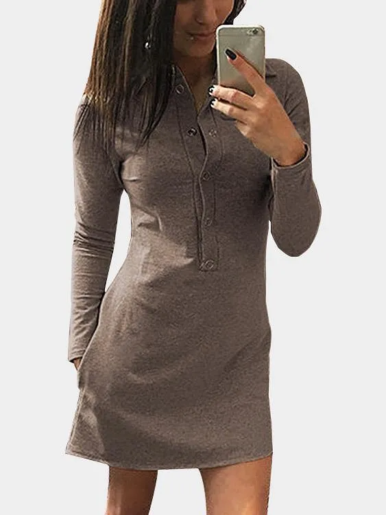 Wholesale Long Sleeve Shirt Dress