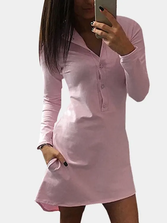 Wholesale Long Sleeve Shirt Dress