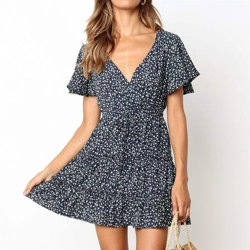 Women Dress Boho Floral Print