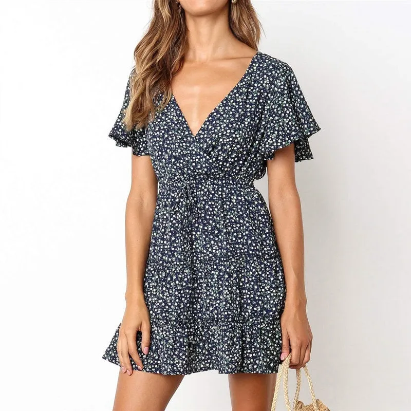 Women Dress Boho Floral Print