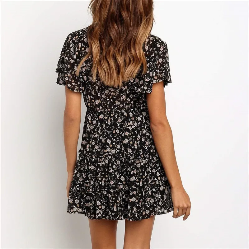 Women Dress Boho Floral Print