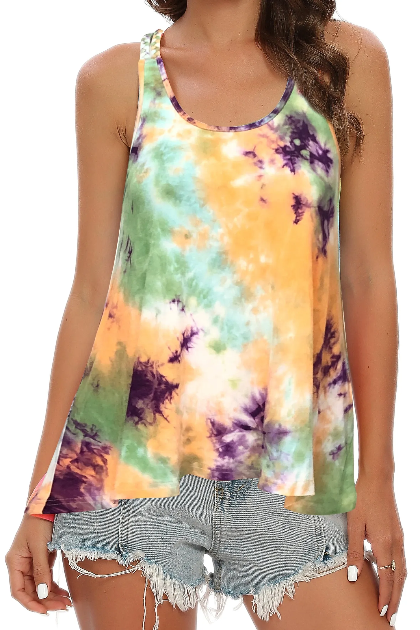 Women's Workout Tie Dye Tank Tops Juice