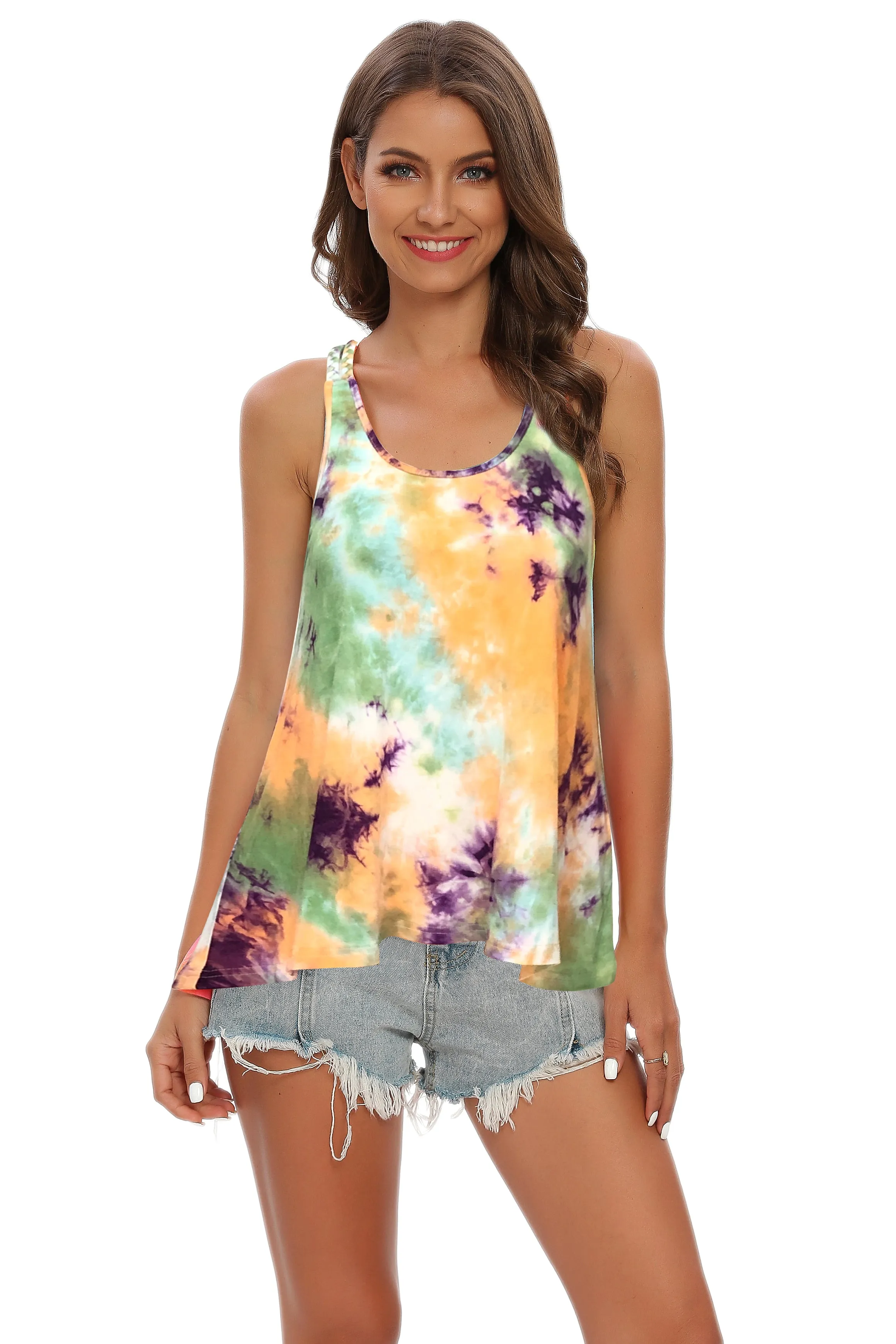 Women's Workout Tie Dye Tank Tops Juice