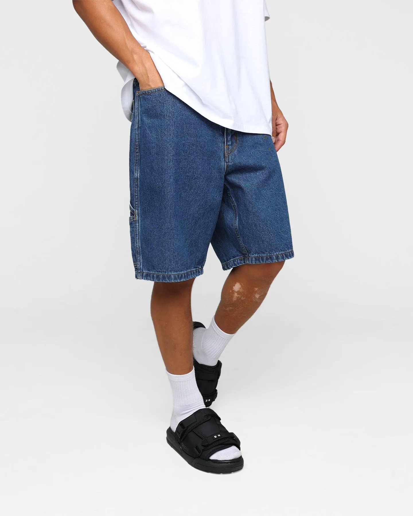 X-Large Denim Painter Shorts Indigo